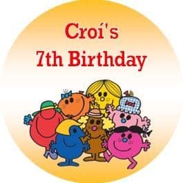 Personalised Mr Men Cake Topper