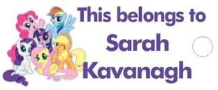 Personalised My Little Pony Keyring School Bag Name Tag