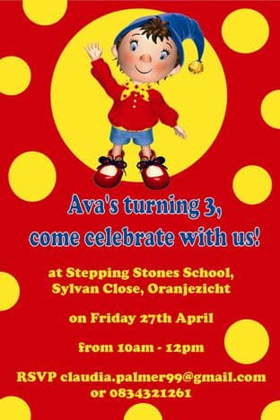 Personalised Noddy Invitations