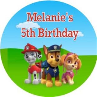 Personalised Paw Patrol Cake Topper Design 1