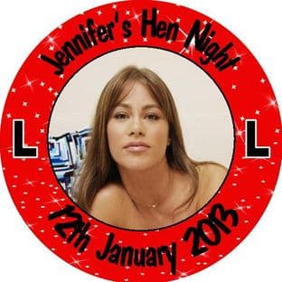 Personalised Photo Hen Night Sticker Design 2