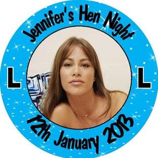 Personalised Photo Hen Night Sticker Design 3