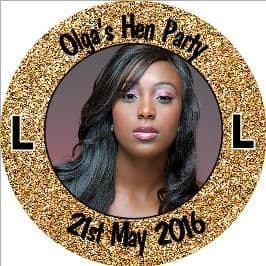 Personalised Photo Hen Night Sticker Design 4