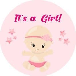 Personalised Pink Baby Girl Sticker