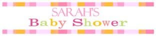 Personalised Pink Baby Shower Banner Design 3