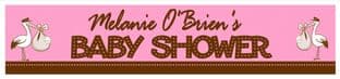 Personalised Pink Baby Shower Banner Design 4