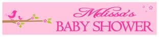 Personalised Pink Baby Shower Banner Design 6