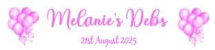 Personalised Pink Balloons Debs Banner