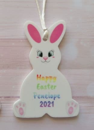 Personalised Pink Easter Bunny