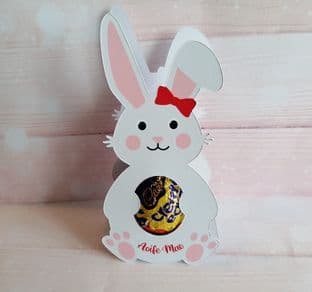 Personalised Pink Easter Bunny Creme Egg Holder