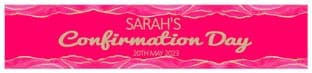 Personalised Pink & Gold Confirmation Banner