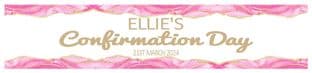 Personalised Pink Gold on White Confirmation Banner