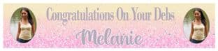 Personalised Pink Lilac Lemon Photo Debs Banner