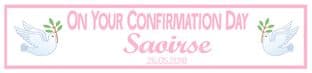 Personalised Pink Peace Dove Banner