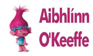 Personalised Poppy Troll School Book Stickers