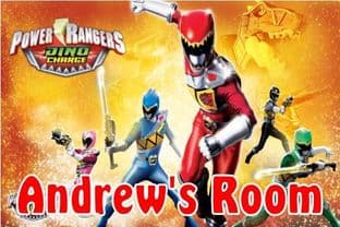 Personalised Power Rangers Dino Charge Door Plaque