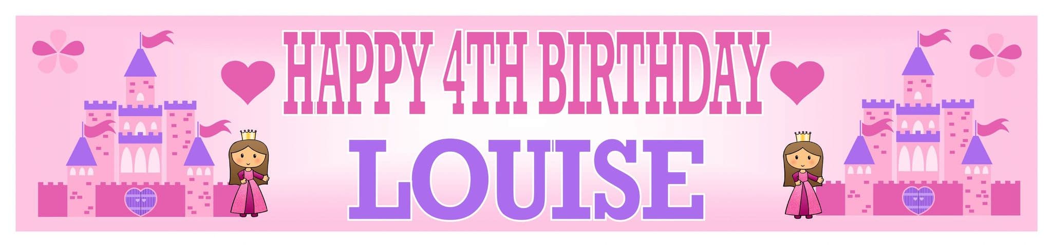 Personalised Princess Theme Banner