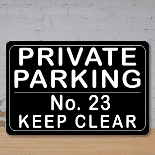 Personalised Private Parking Aluminium Metal Tin Sign