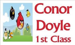 Personalised Rectangle Angry Birds School Book Stickers