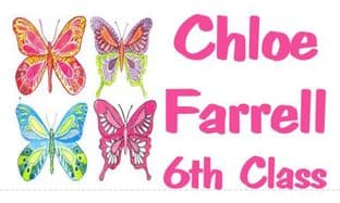 Personalised Rectangle Butterflies School Book Stickers