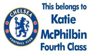 Personalised Rectangle Chelsea School Book Stickers