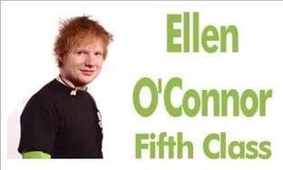 Personalised Rectangle Ed Sheeran School Book Stickers