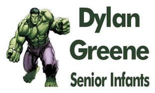 Personalised Rectangle Incredible Hulk School Book Stickers