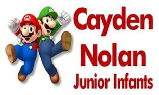 Personalised Rectangle Super Mario School Book Stickers