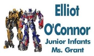 Personalised Rectangle Transformers School Book or Copy Stickers