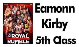 Personalised Rectangle WWE Royal Rumble School Book Stickers