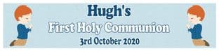 Personalised Red Hair Boy Communion Banner 2