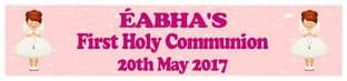 Personalised Red Hair Girl Communion Banner