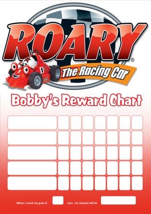 Personalised Roary the Racing Car Reward Chart (adding photo option available)