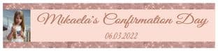 Personalised Rose Sparkle Photo Confirmation Banner