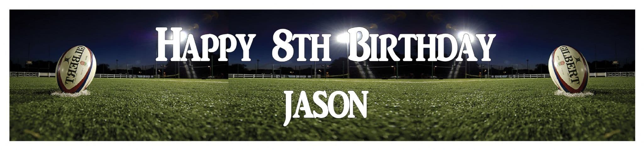Personalised Rugby Theme Banner