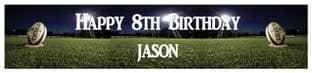 Personalised Rugby Theme Banner