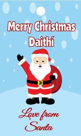 Personalised Santa Christmas Gift Tags