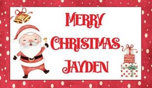 Personalised Santa & Gifts Chocolate Bar Wrapper