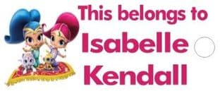 Personalised Shimmer & Shine Keyring School Bag Name Tag