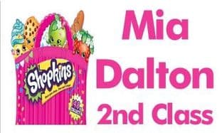 Personalised Shopkins School Book Stickers