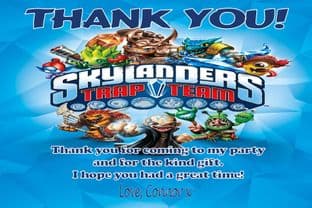 Personalised Skylander Trap Team Thank You Cards