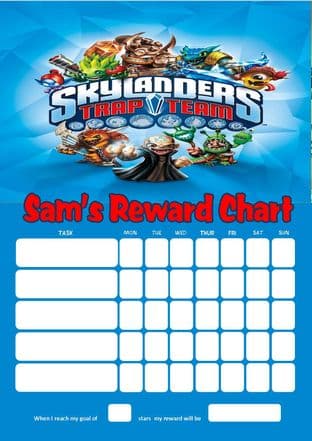 Personalised Skylanders Trap Team Reward Chart (adding photo option available)