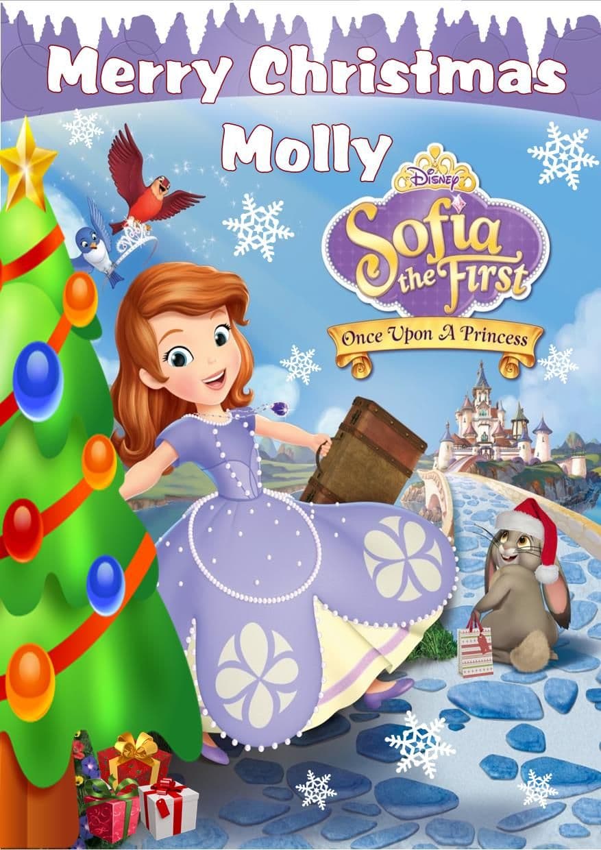 Personalised Sofia the First Christmas Card