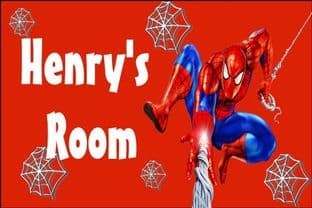 Personalised Spider-man Door Plaque Design 1