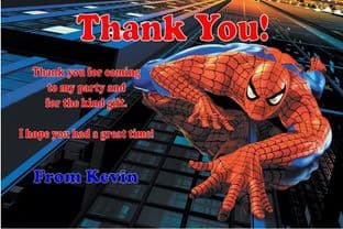 Personalised Spider-man Thank You Cards