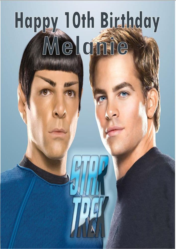 Personalised Star Trek Birthday Card
