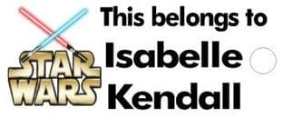 Personalised Star Wars Keyring School Bag Name Tag