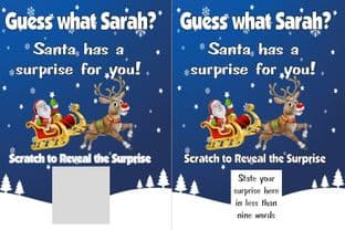 Personalised Surprise Gift from Santa Reveal Scratch Card