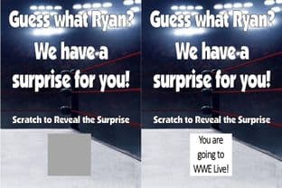 Personalised Surprise Wrestling Match Reveal Scratch Card