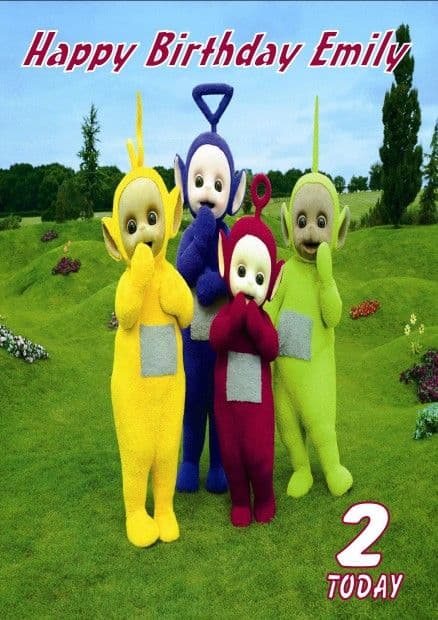 Personalised Teletubbies Birthday Card